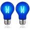 Luxrite A19 LED Edison Blue Light Bulbs 4.5W 60W Equivalent Clear Glass E26 Base, 2PK LR21723-2PK - alternate 1